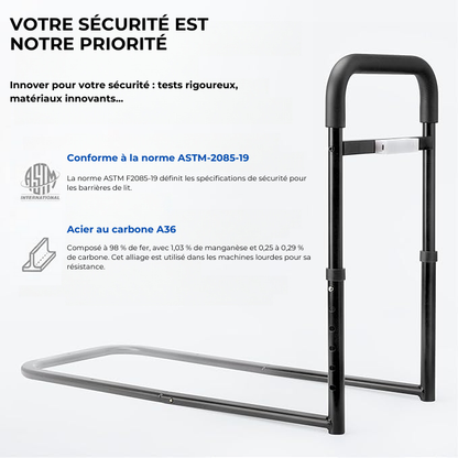 Appui et Barrière de lit pour personnes âgées
